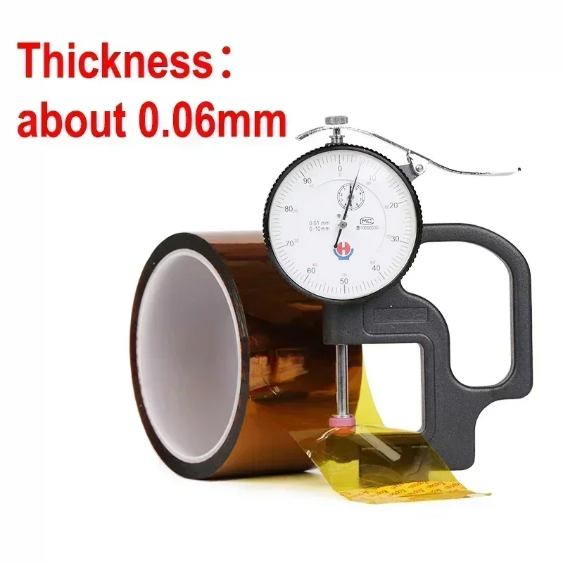 1-10Roll Width3-100mm Polyimide Adhesive Tapes Gold High Temperature Heat BGA Tape Protection Polyimide Adhesive Insulation Tape
