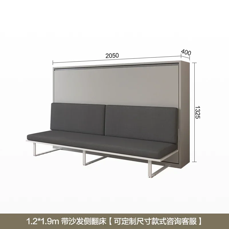 Sofa flip folding single wall bed, small apartment multi-functional hidden bed