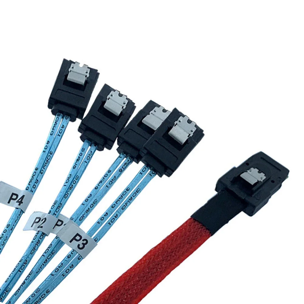 Hochgeschwindigkeits-SATA-Verbindungskabel MINI SAS SFF-8087 auf 4 Ports für Server