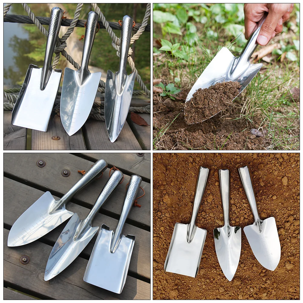 

1Set Stainless Steel Hand Shovels Garden Tools Portable Rust Resistant Ergonomic Handle Comfortable Grip Soil Transfer