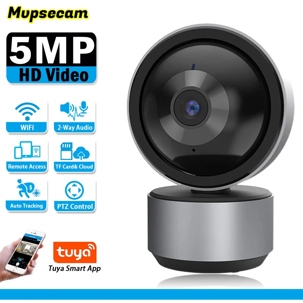 mini camera de vigilancia ptz interior 5mp hd wi fi rastreamento humano ai audio bidirecional casa inteligente aplicativo tuya 01