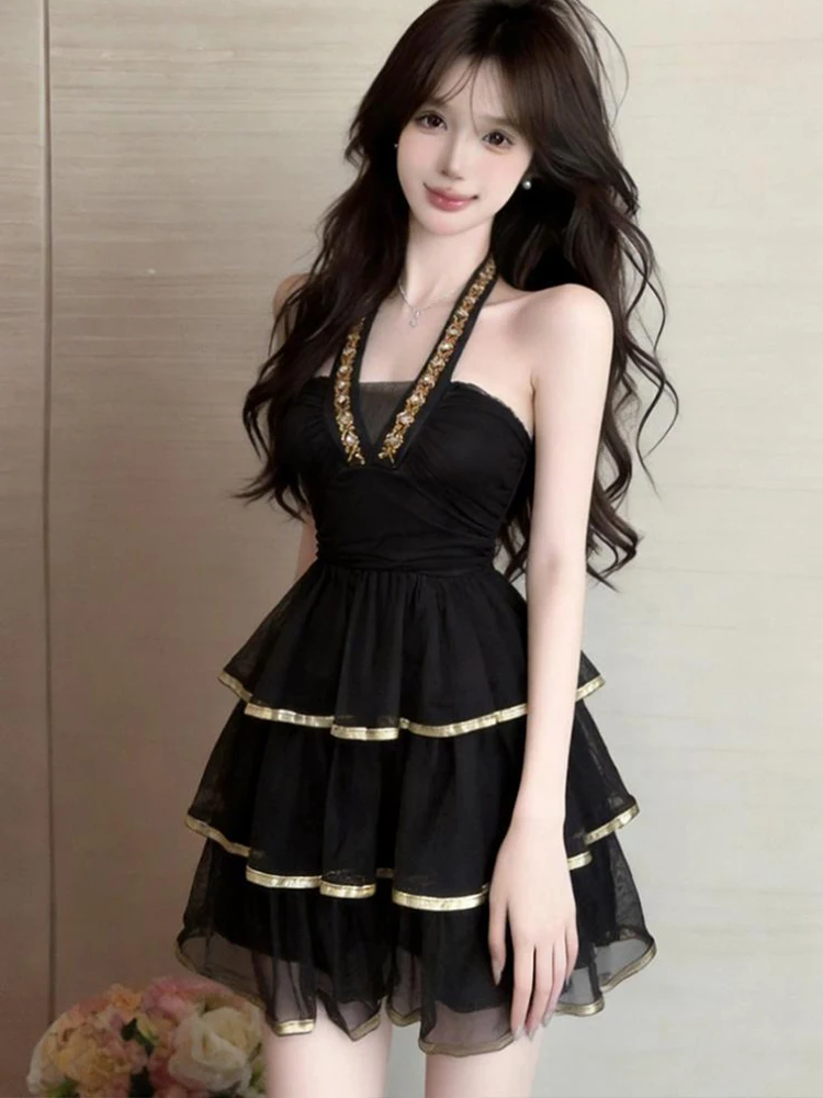 Elegantes Rüschen-Minikleid Sommer Damen Sexy Wickelkleid Figurbetontes Abendkleid Party Club Urlaub Dating Mode
