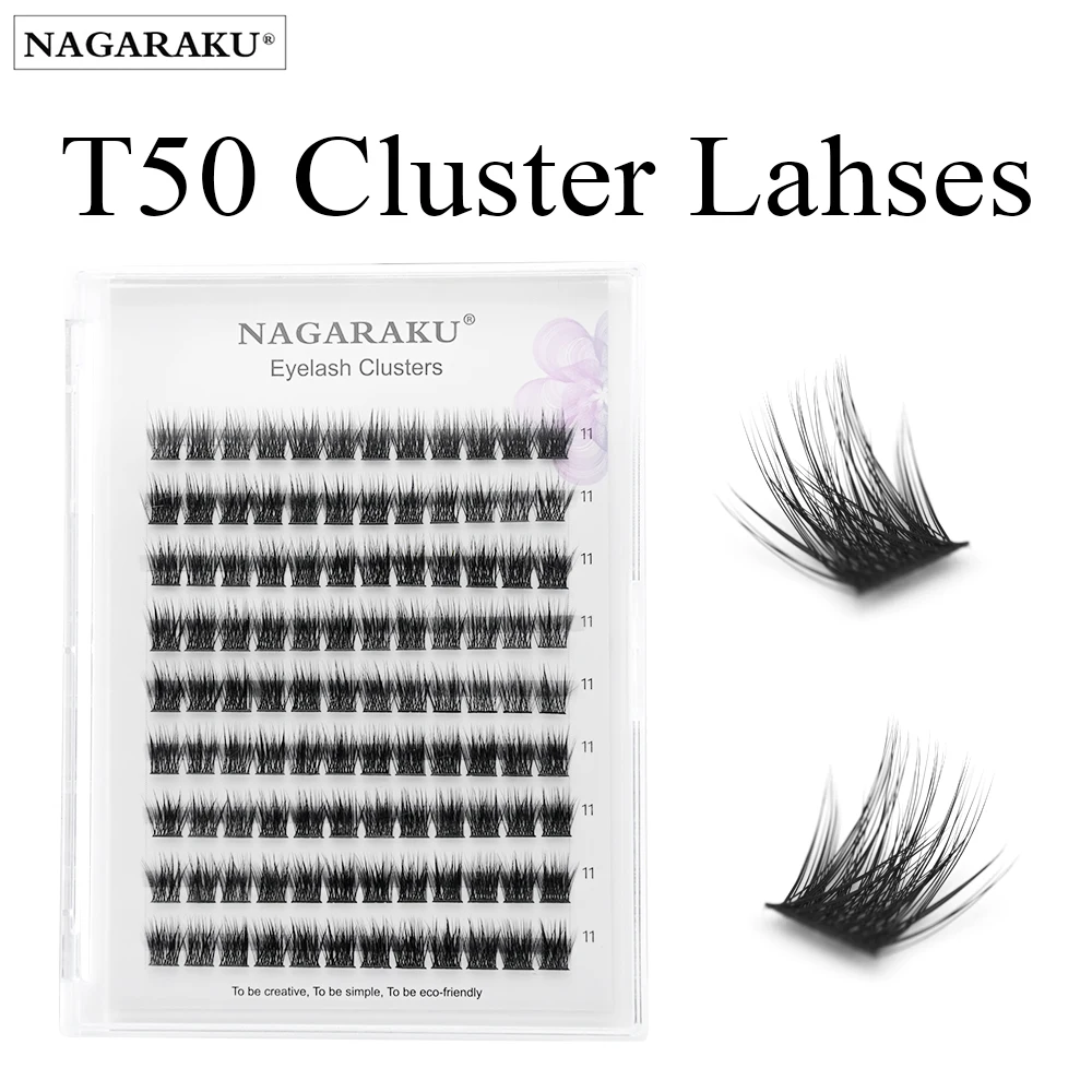 

NAGARAKU T50 DIY кластерные ресницы, сегмент, объем, натуральная зажигалка, пучки, инструменты для макияжа, привитые для дома
