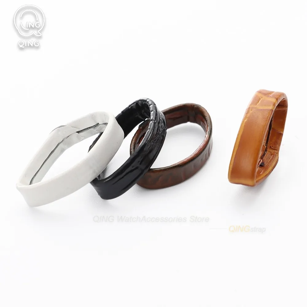 12/14/16/18/19/20/21/22/23/26mm Leather Band Keeper Ring Retainer Accessories 2/4/6pcs Strap Hoop Loop Buckle Replacement Holder