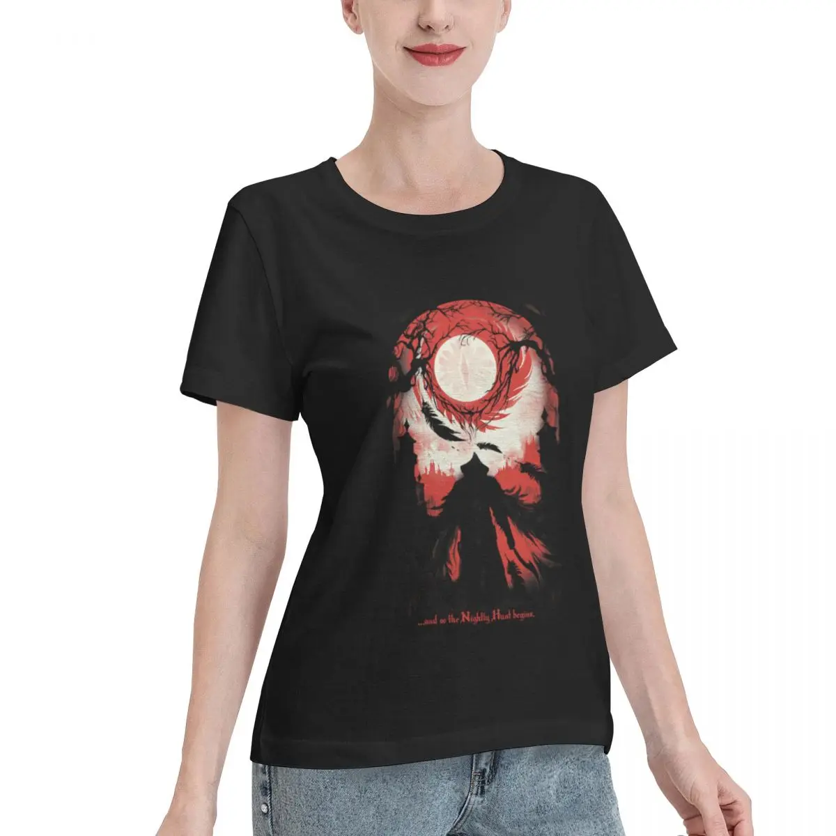 Cozy Loungewear And So The Nightly Hunt Begins Women's T-shirt Party Spring Autumn Top