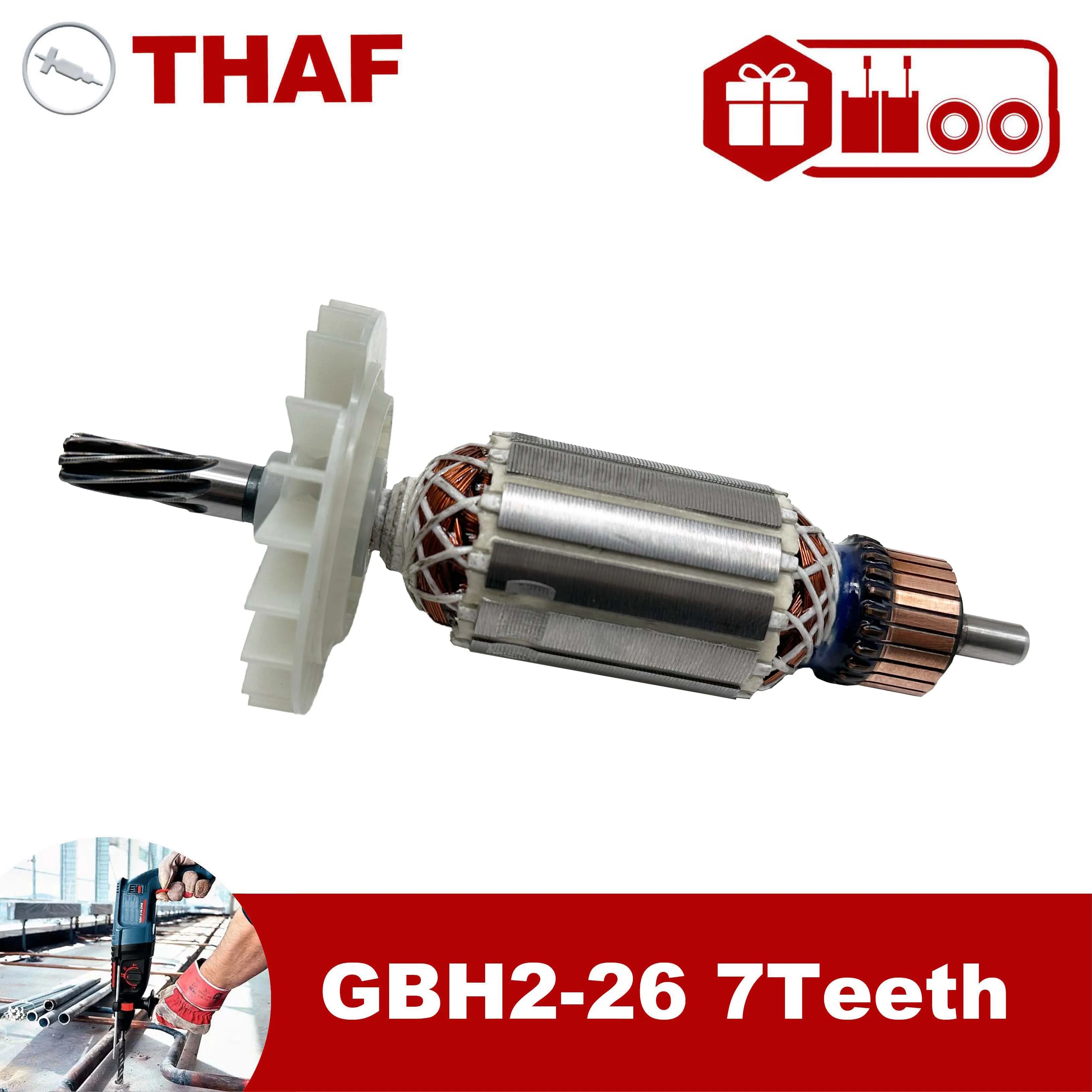 AC220V-240V Armature Rotor Anchor Stator for BOSCH Rotary Hammer GBH 2-26 GBH 2-26 DRE GBH 2-26 DFR GBH2-26