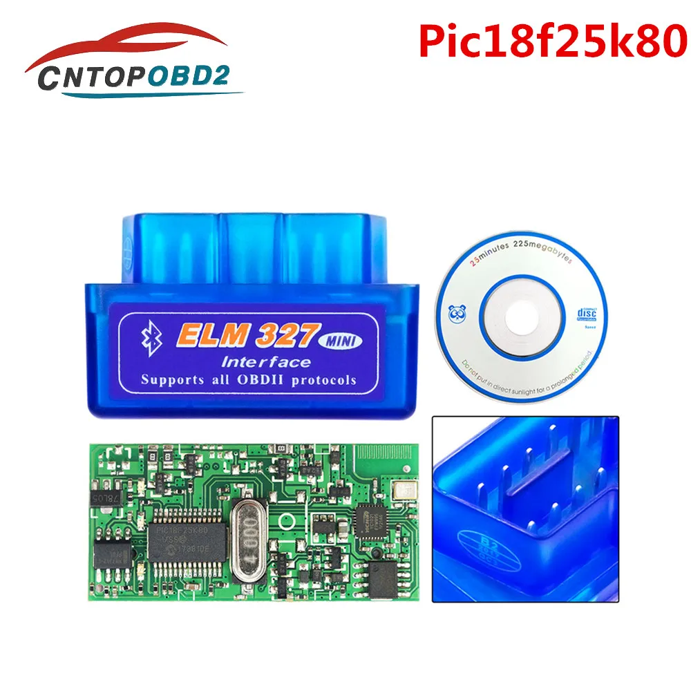 2022 ELM327 With PIC18F25K80 V1.5 Board Auto OBD Scanner Code Reader Tool Super MINI elm 327 For Android Car Diagnostic Tool