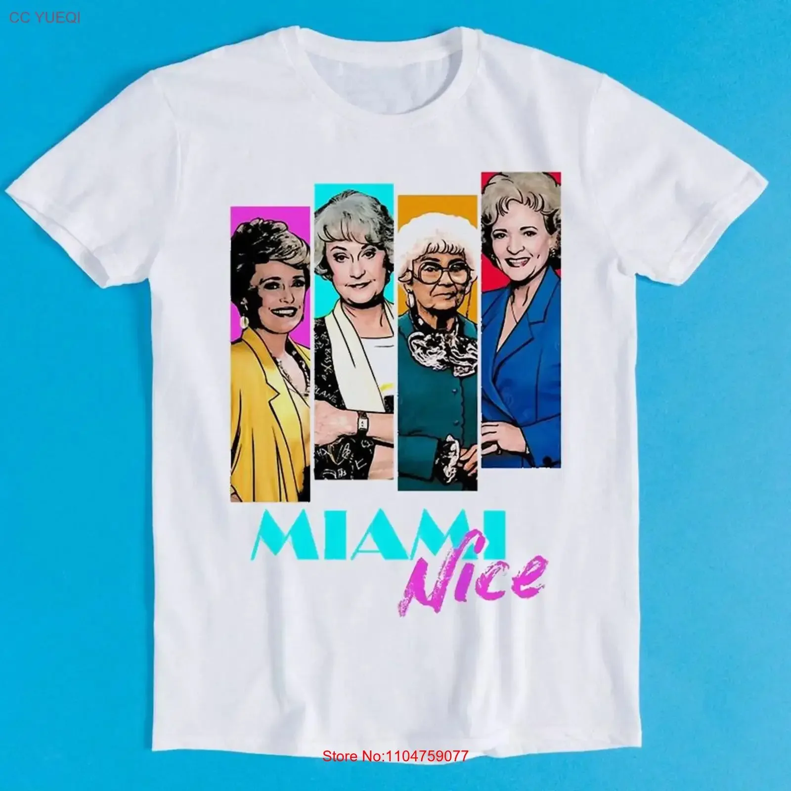 Golden Girls Miami Vice Parody Nice Squad Team Retro Funny T Shirt K1390 vintage Washed Comfortable graphic Slightly