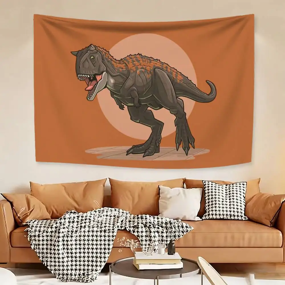 

J-Jurassic dinosaur Flags Wall Hanging Background Art Banner for Bedroom Home Outdoor Decor