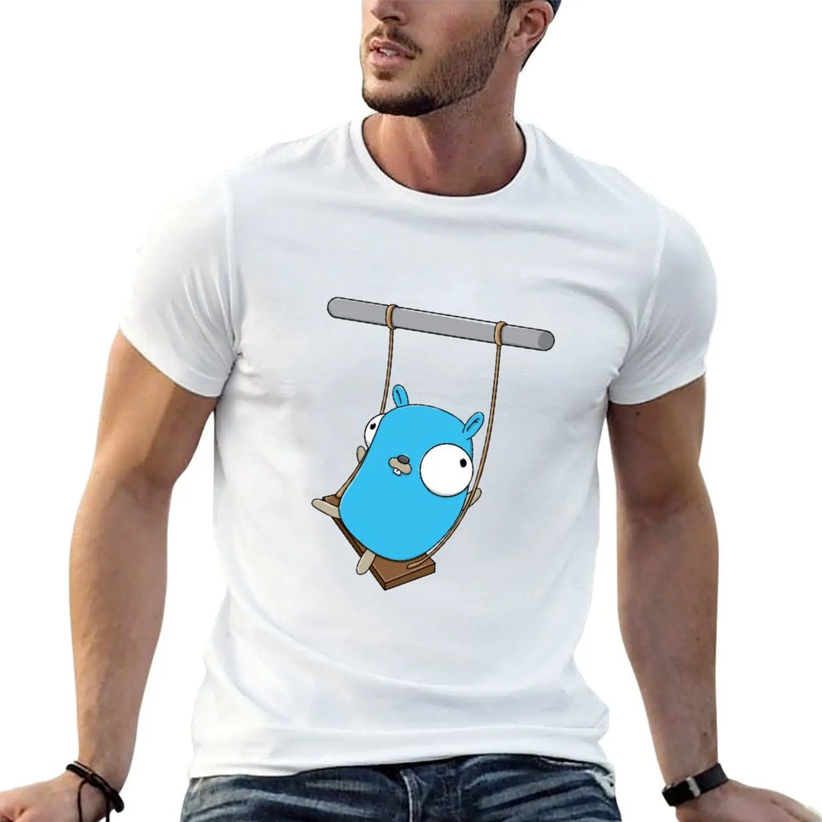 

t shirt T-Shirt on graphic funny graphic t Gopher man for swing cotton t a man shirt man shirts