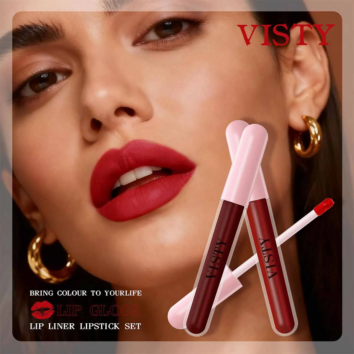 6 Colors Matte Lipstick Versatile Moisturizing Lip Tin Glaze Long Lasting Cosmetic Makeup Lip Glosses for Everyday Gift