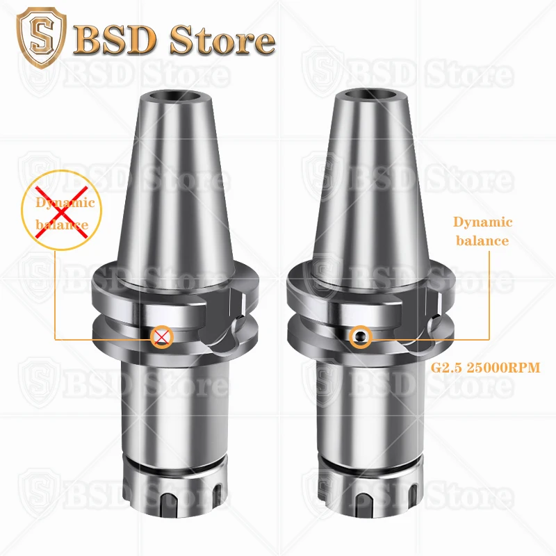 Imagem -03 - Bsd Alta Precisão Cnc Ferramenta Suporte Usinagem Centro Ferramenta Cabeça Cnc Chuck Bt30 Bt40 Er11 Er16 Er20 Er25 Er32 40