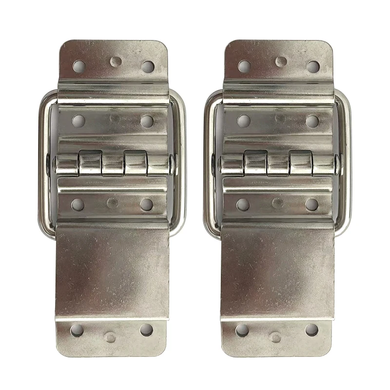 2Pcs 115*54mm Flight Case Doors Tool Boxes Lockers Support Hinge Suitcase Fitting Cabinet Hinges Air Box Accessories 8 Hole Deco
