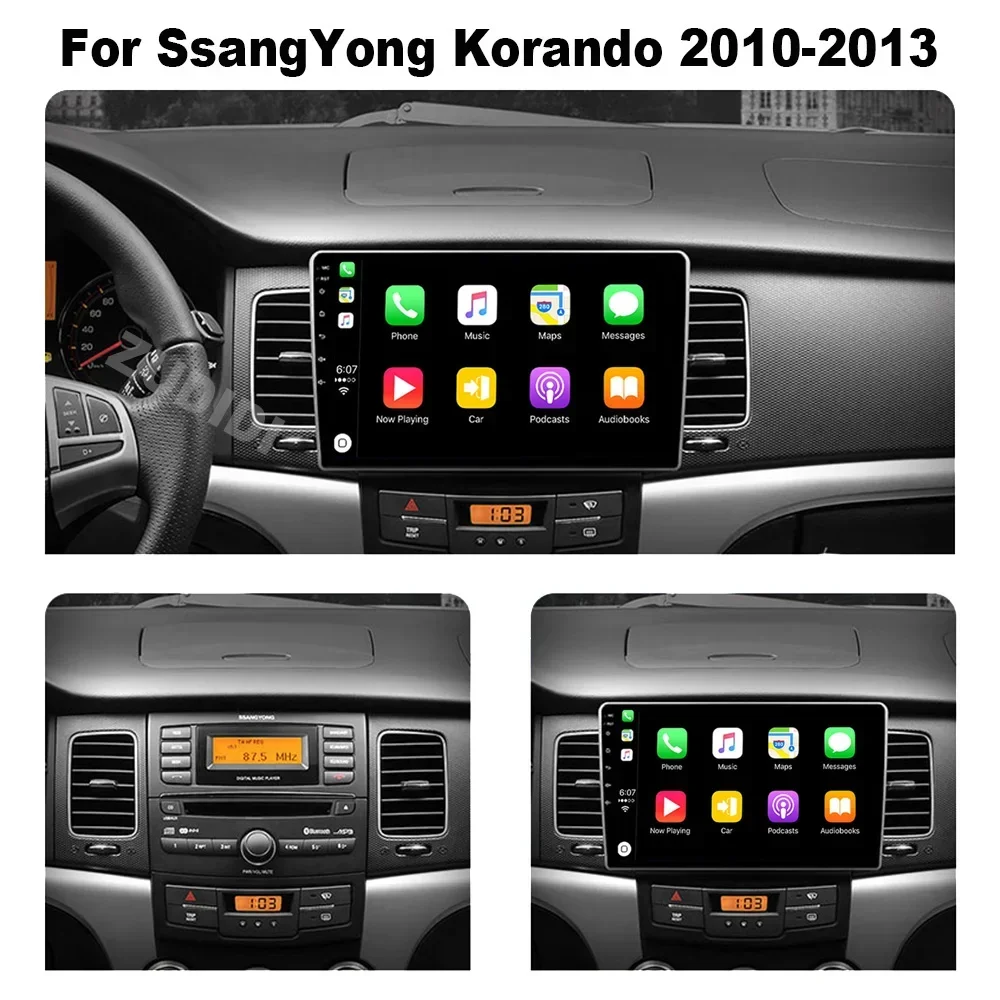 Android 13 2 din Android Auto Radio for SsangYong Korando 2010-2013 Car Radio Multimedia GPS Track Carplay 2din dvd