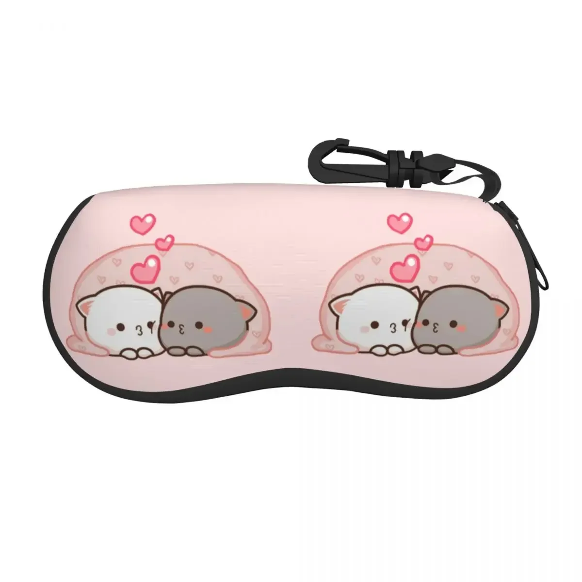 Custom Cute Mochi Cat Peach And Goma Love Kiss Glasses Case Stylish Shell Eyeglasses Case Sunglasses Box