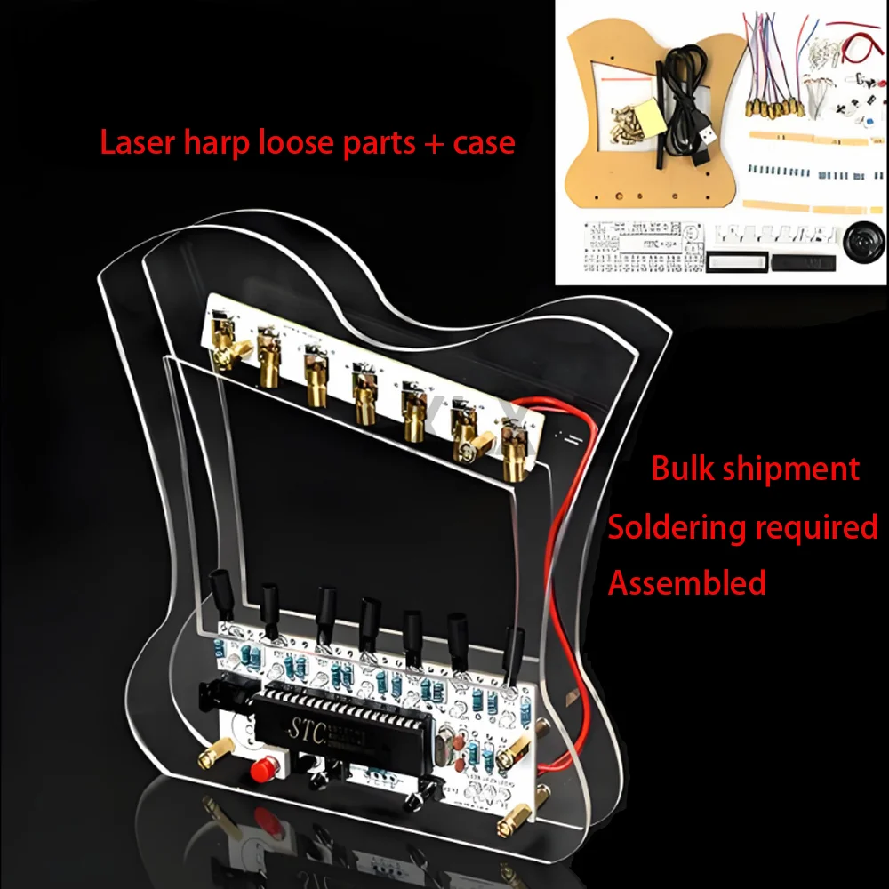 LXLX1 51 Microcontroller Laser Electronic Piano Electronic Production Kit Electronic Diy Loose Parts Welding Training Kit HU-013