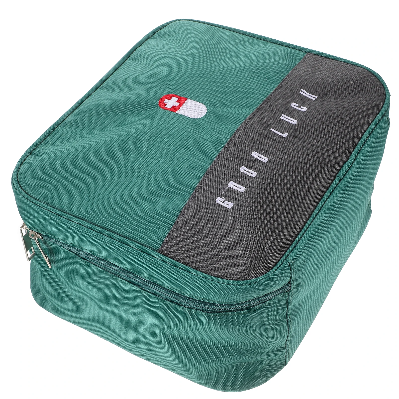 

Multi-Grid Medical Pouch Large Capacity Portable Medicine Container Sturdy Construction Ideal for Family School Camping Travel
