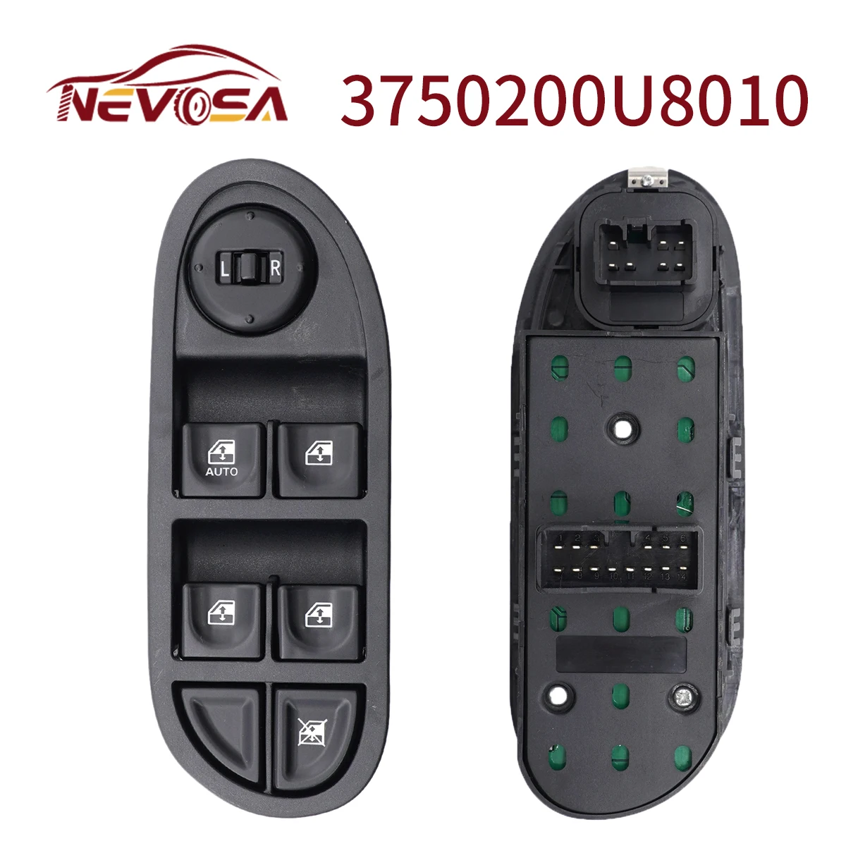 3750200U8010 For JAC J3 J3S Turin Electric Power Window Master Control Switch Regulator Button Glass 3750310U8160 3750310U8010XZ