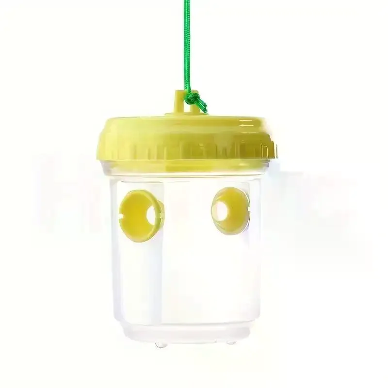 Clear Plastic Outdoor Insect Trap With Lid - Effective For Catching Fruit Flies, Wasps, Transparent Design For Easy Monitoring