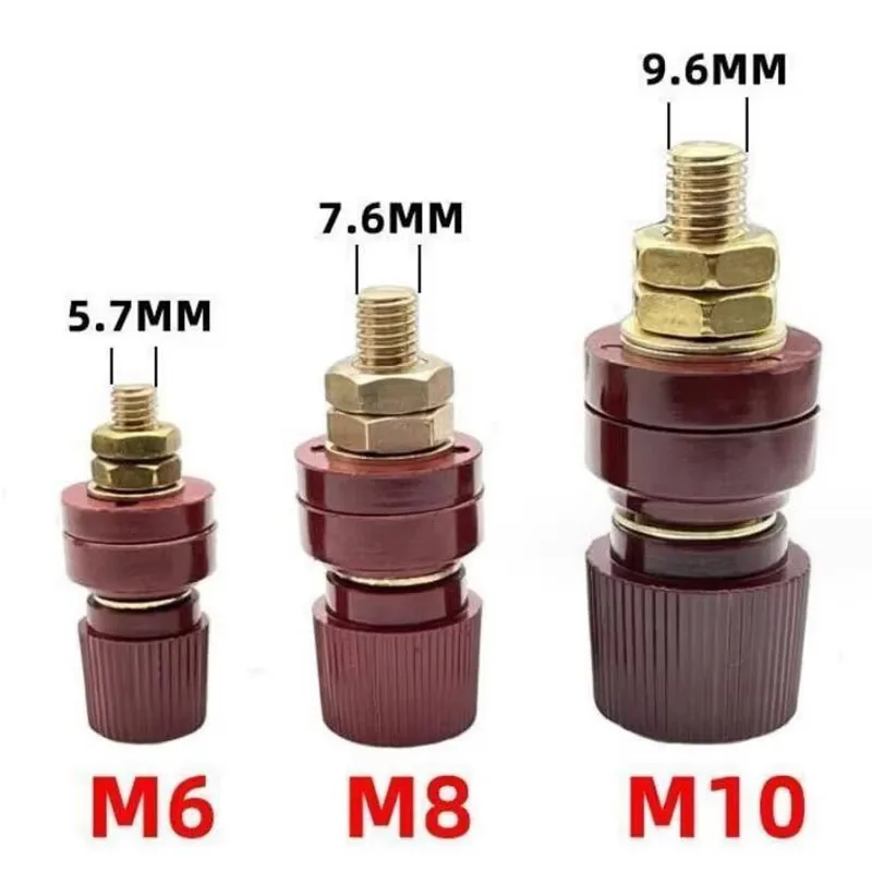 6/8/10mm Terminal Block Copper Nut 333 555 Pure Copper Connector Inverter Welding Machine Terminal Block A4