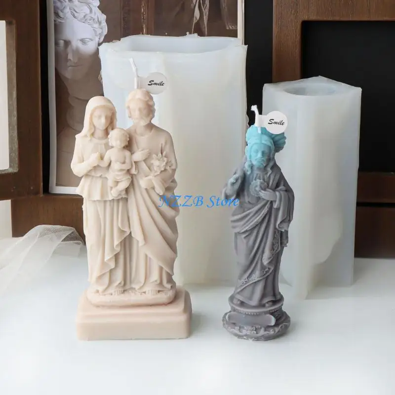 

T21F Jesuses Statue Silicone Mold DIY Making Tool Mould Craft