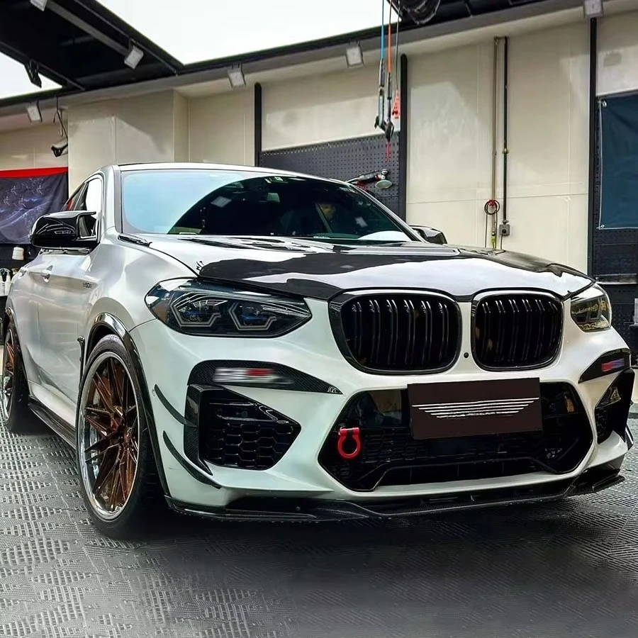 New Dry Carbon Fiber Transparent Hood for X3M/X4M F97/G01/F98/G02 Bolt-On Body Kit with Bolts