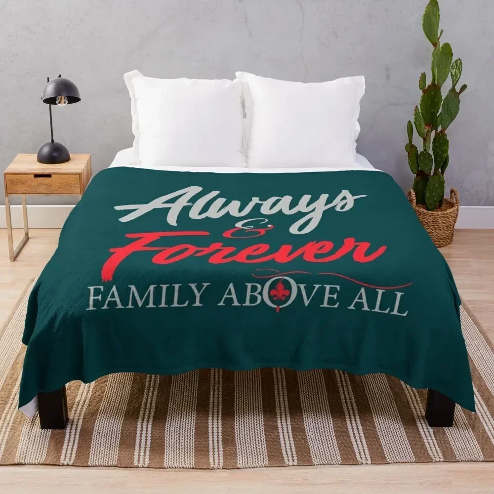 

Always and Forever Family Above All Throw Blanket Foldable Soft Warm Blanket for Outdoor Use