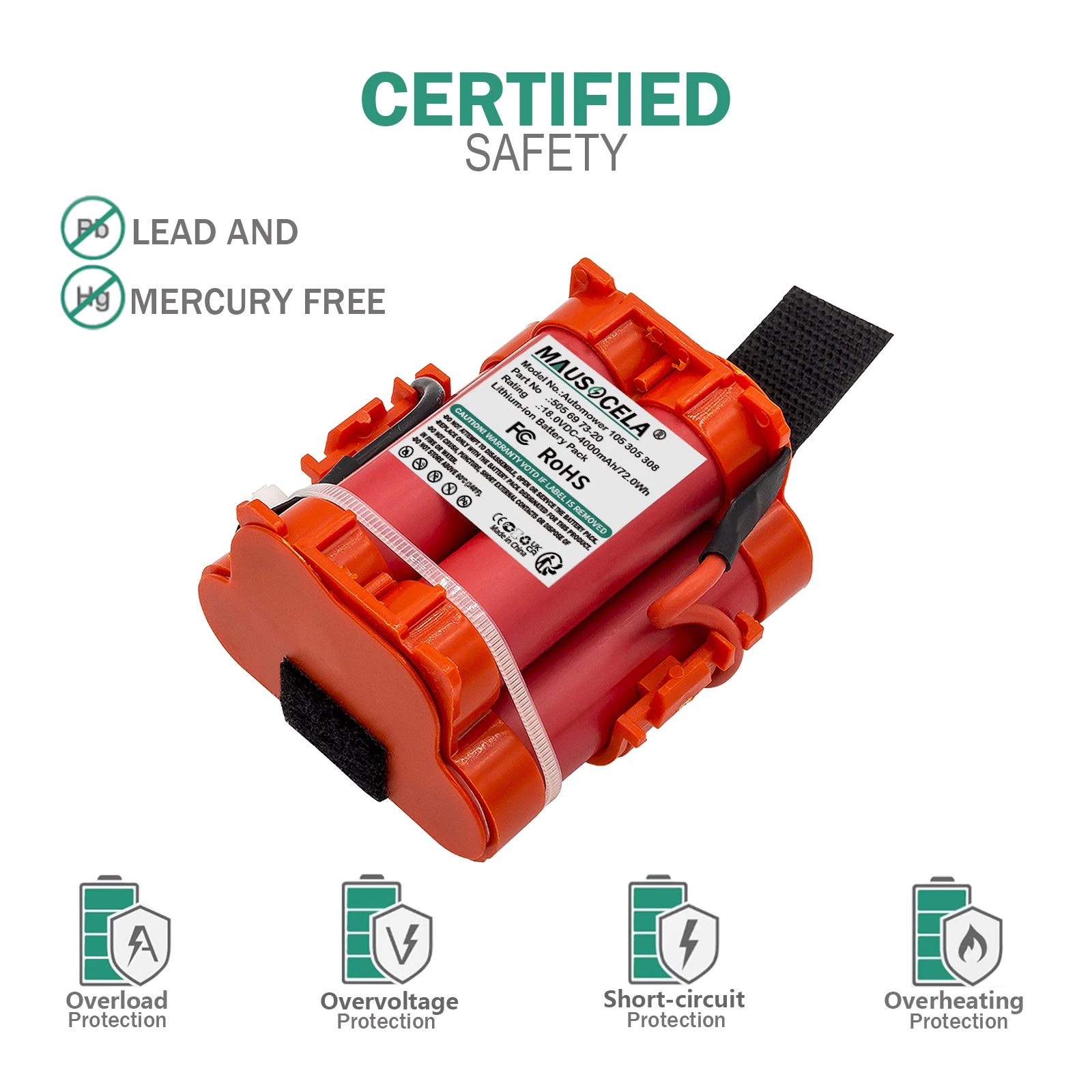 4000mAh Lawn Mowers Battery For Husqvarna:Automower 105,Automower 305,Automower 308,Automower 308x,R38Li,R75Li,Robotic R38Li