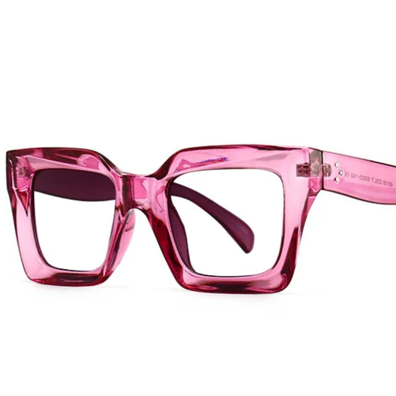 OLLYMURS 빈티지 특대 처방 사각형 안티 블루 라이트 안경 여성 남성 완료 노안 안경 맞춤형 유리