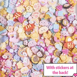 Resin Cartoon Kawaii Sticker DIY Accessories Crafts Material For Jewelery Hairpin Parts Flower Scrapbook Art Decoration Supplies