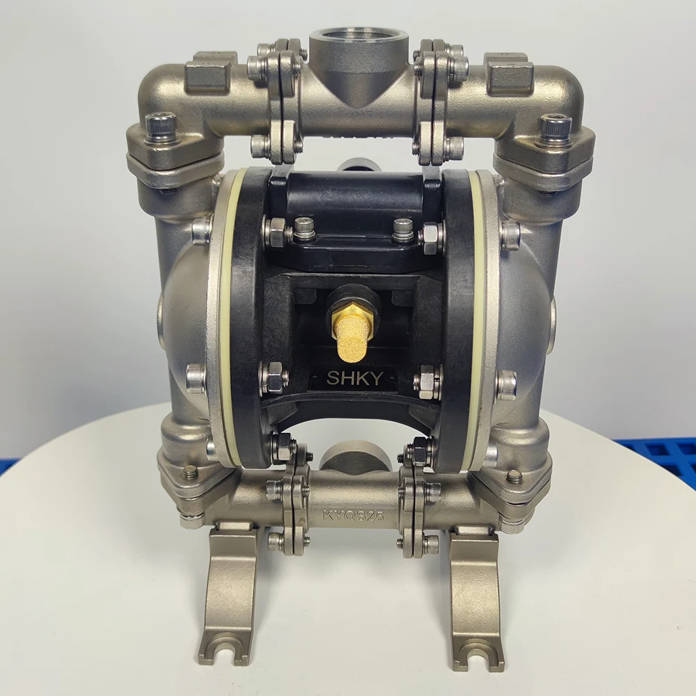 Stainless Steel 316L Pneumatic Double Diaphragm Pump for Industrial Fluid Transfer for Chemical Processing for Oil and