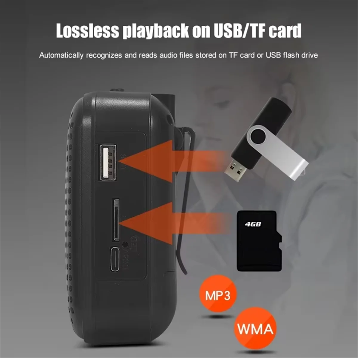 QA88X E377 Pro Mini amplificador inalámbrico para aula voz portátil multifunción para guía turística de trabajo de profesores