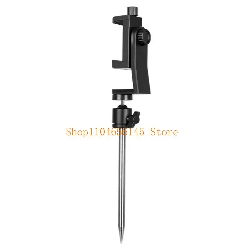 

652F Portable Ground Spikes Mount Stake Phone Holder for Golf Cart Outdoor Activity