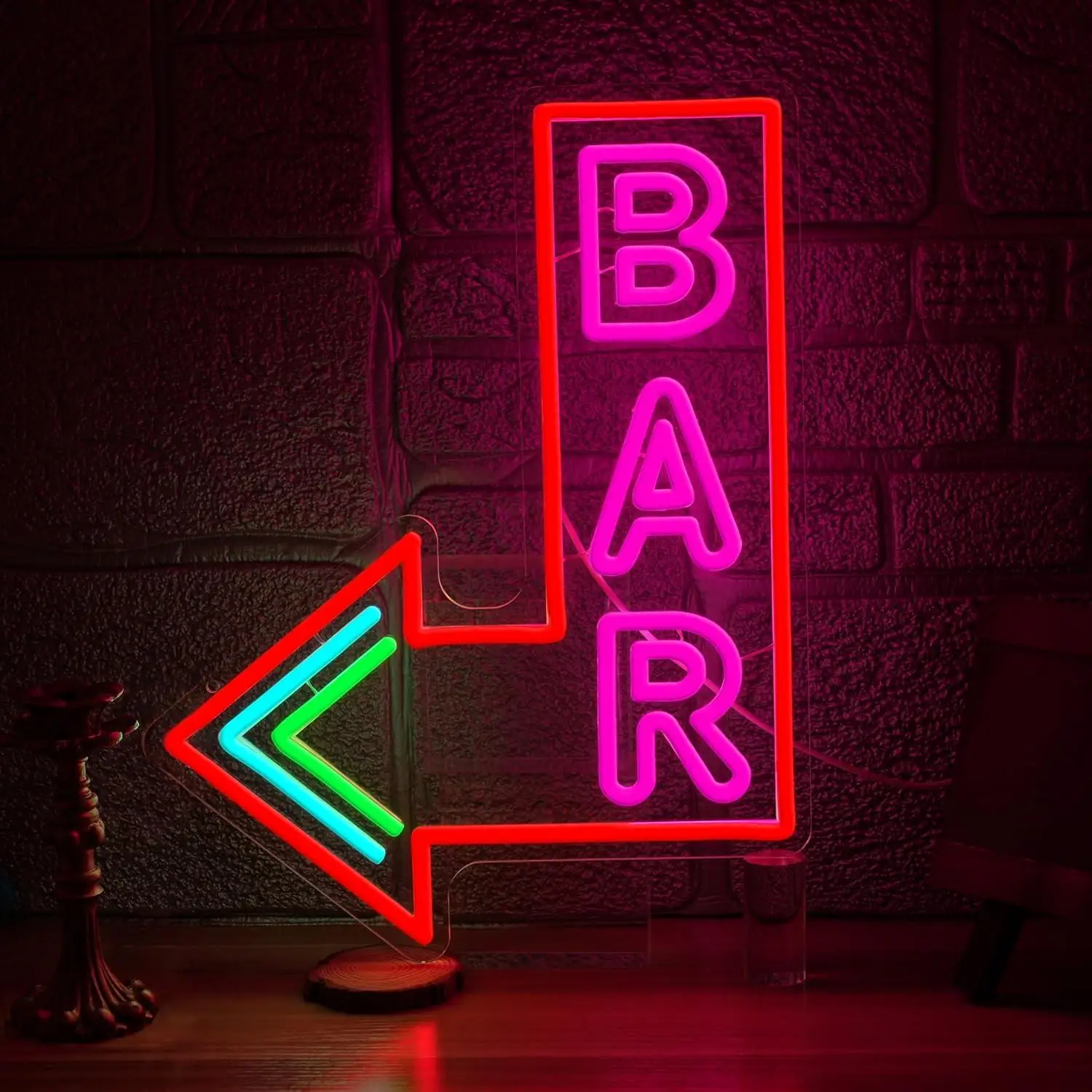 

Bar Neon Sign Bar with Arrow USB Dimmable LED Neon Lights for Beer Pub Club Party Wall Decor Business Bar Signs Signboard Light