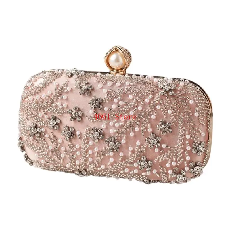Delicate Embroidered Crossbody Purse Shimmering Stone Detail Lightweight Practical Construction Multiple Storage Zones Evening