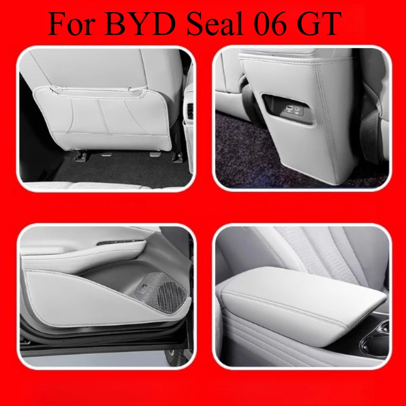 Rear Discharge Anti-Kick Pad for BYD Seal 06 GT, Armrest Box Rear Protector, Scratch-Proof Car Mat
