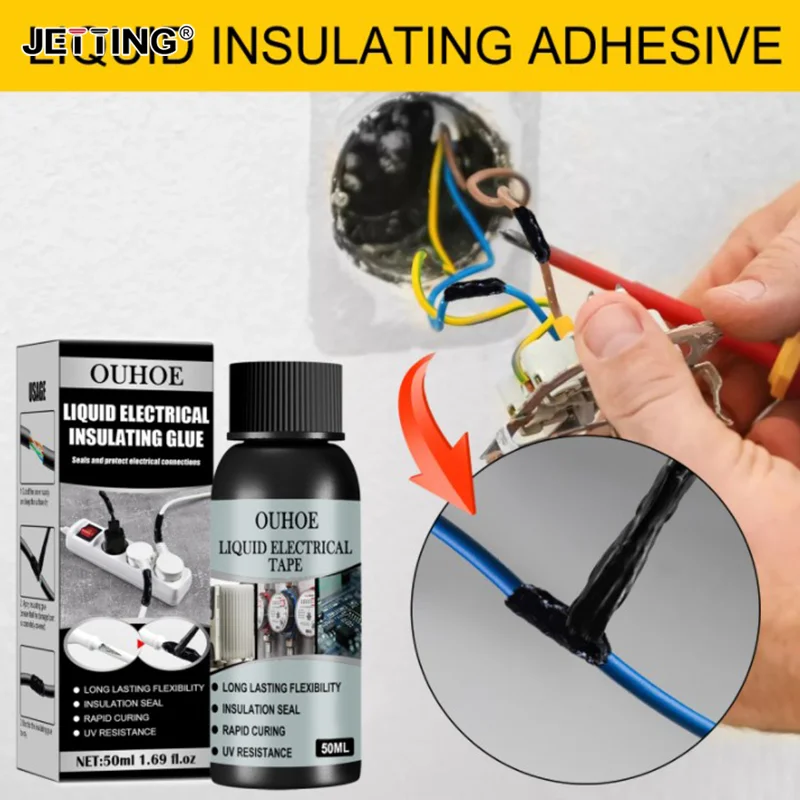 1Pc 50ml Insulation Electrical Sealant Liquid Tape Paste Waterproof Anti UV Fast Dry Lamp Board Electronic Sealant No Corrosion