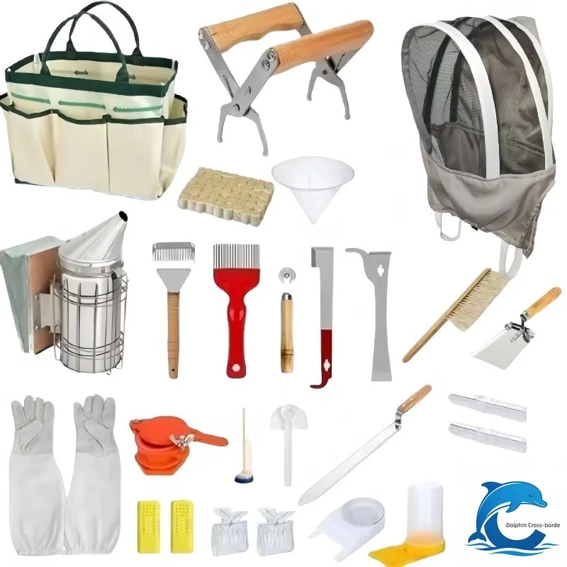 27Pcs Beekeeping Tool Set, Complete Beekeeping Supplies Kit, Beekeeper Starter Equipment for Honey Bee Farming