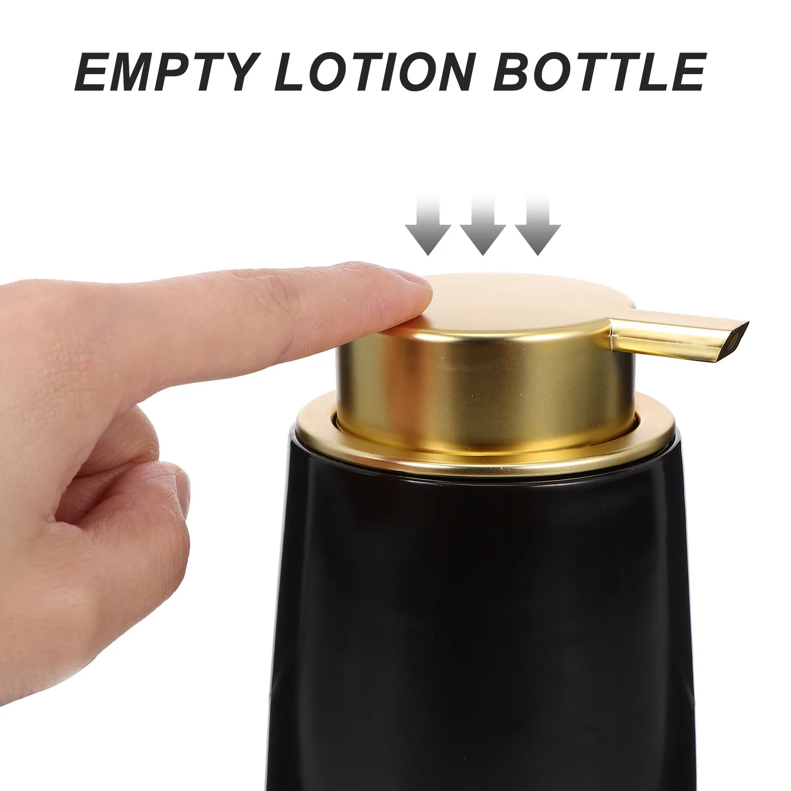 

Press Type Empty Lotion Bottle Ceramic Press Pump Soap Dispenser Shower Gel Shampoo Container Empty Lotion Bottle