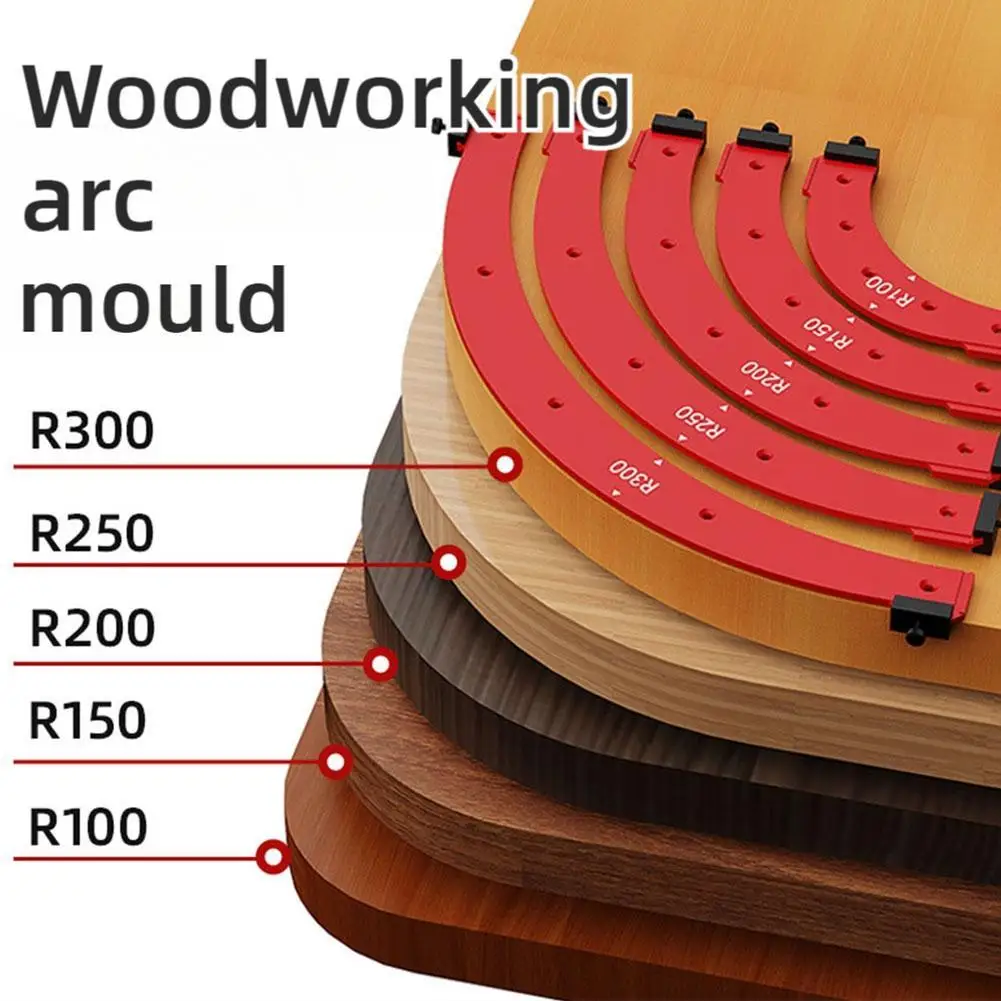 

Woodworking Round Corner Radius Templates Set Wooden Board Arc Cutting Auxiliary Tool Radius Jig Router Template R150 R200 R300