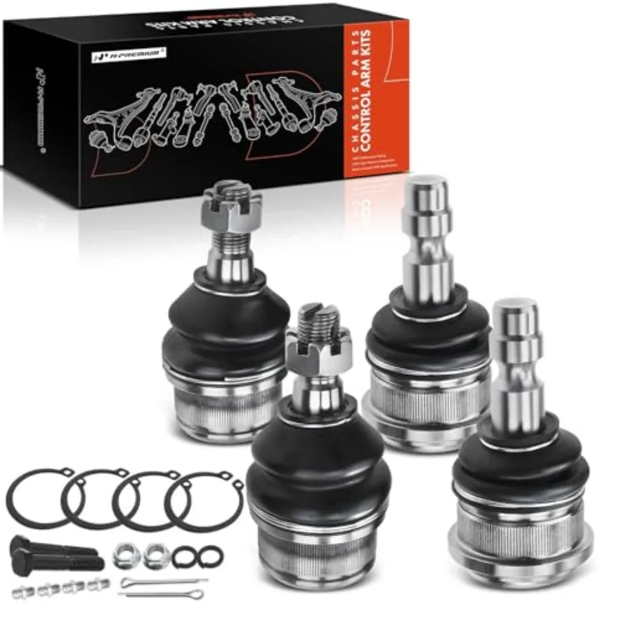 Set of 4 Front Upper and Lower Ball Joints Kit Compatible with Ford Ranger 1998-2011 Mazda B2300 2001-2010 B2500 1998-2001 B300