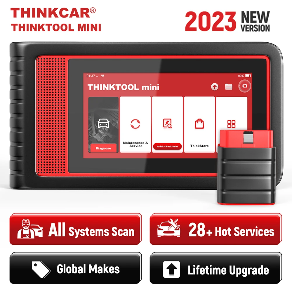 THINKCAR Thinktool Mini OBD2 Scanner Full System Diagnosis DPF A/F 28 Reset ODB 2 Automotive Car Diagnostic Tools Free Update