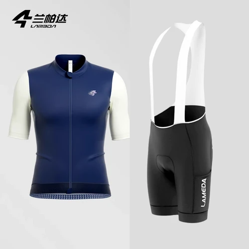 Imagen 1 del producto LAMEDA Conjunto de ciclismo para hombre, equipo de bicicleta transpirable de verano con bolsillos laterales de protección UV para una conducción deportiva cómoda