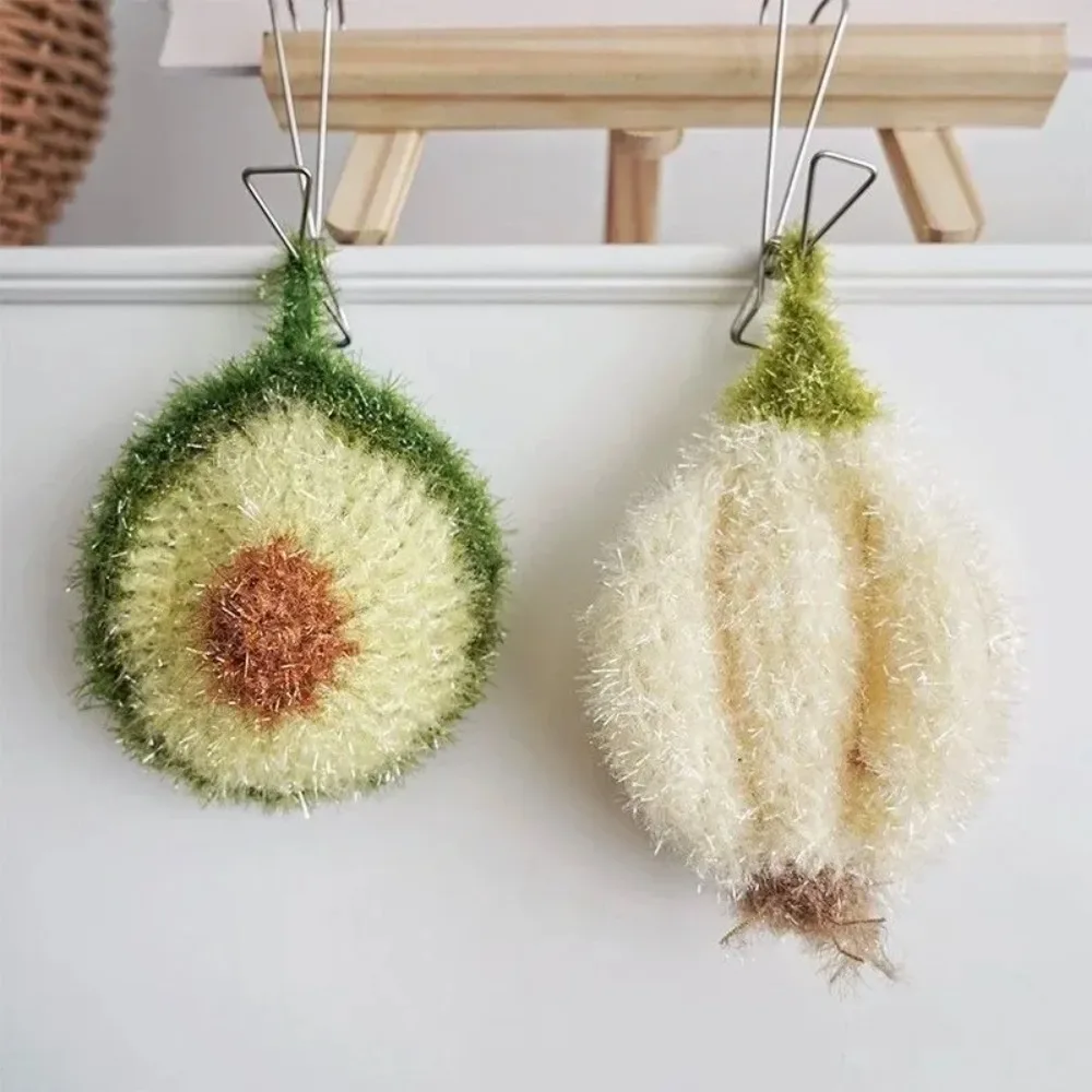 Creative Rag Durable, Beautiful and Practical Kitchen Stain Removal Cleaning Hand-woven Thick Double Bread Rag