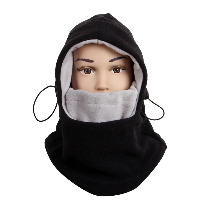 Kinder Winter Fleece Kopf Abdeckung Thermische Hals Warme Volle Gesicht Ski Motorrad Maske Kapuze Kappe Kinder Outdoor Winddicht Balaclava Hut