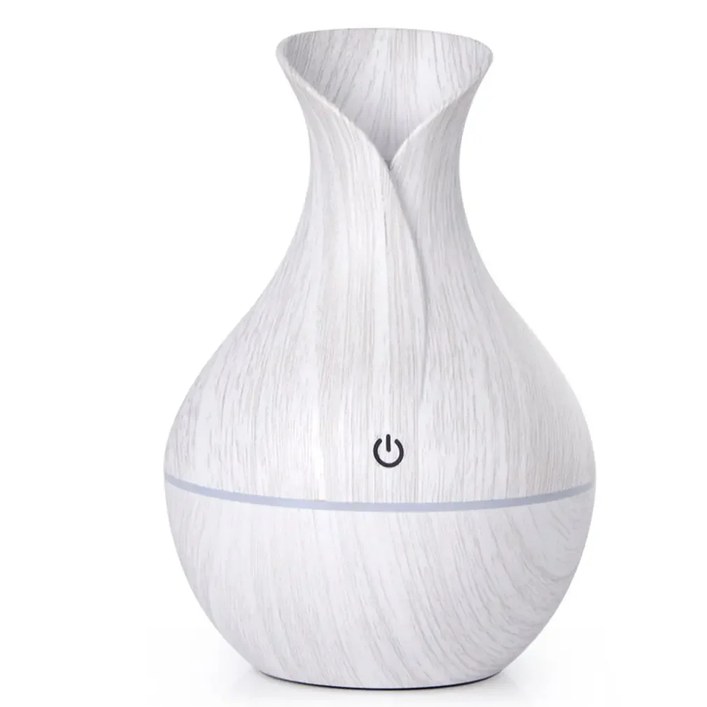 Wood Grain Vase USB Colorful Lamp Humidifier for Office Home - Aromatherapy Locomotive Quietness