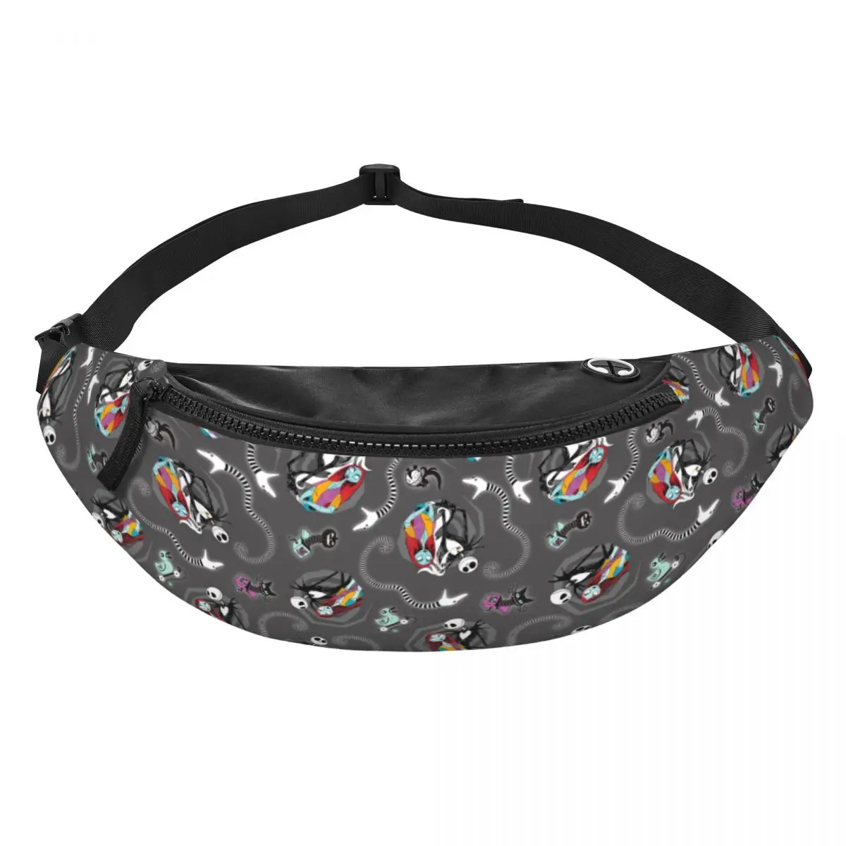 

Custom Jack Anime S-Skellingtones Fanny Pack Men Women Crossbody Waist Bag for Traveling Phone Money Pouch