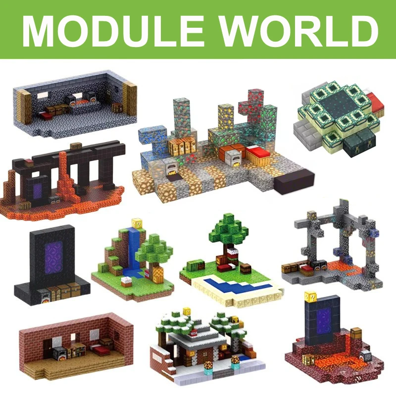 Магнитные строительные блоки, сборка шахт, магнит, штабелируемый на мир, строительный набор, магнитные кубики, сенсорные игрушки STEM для детей, подарки