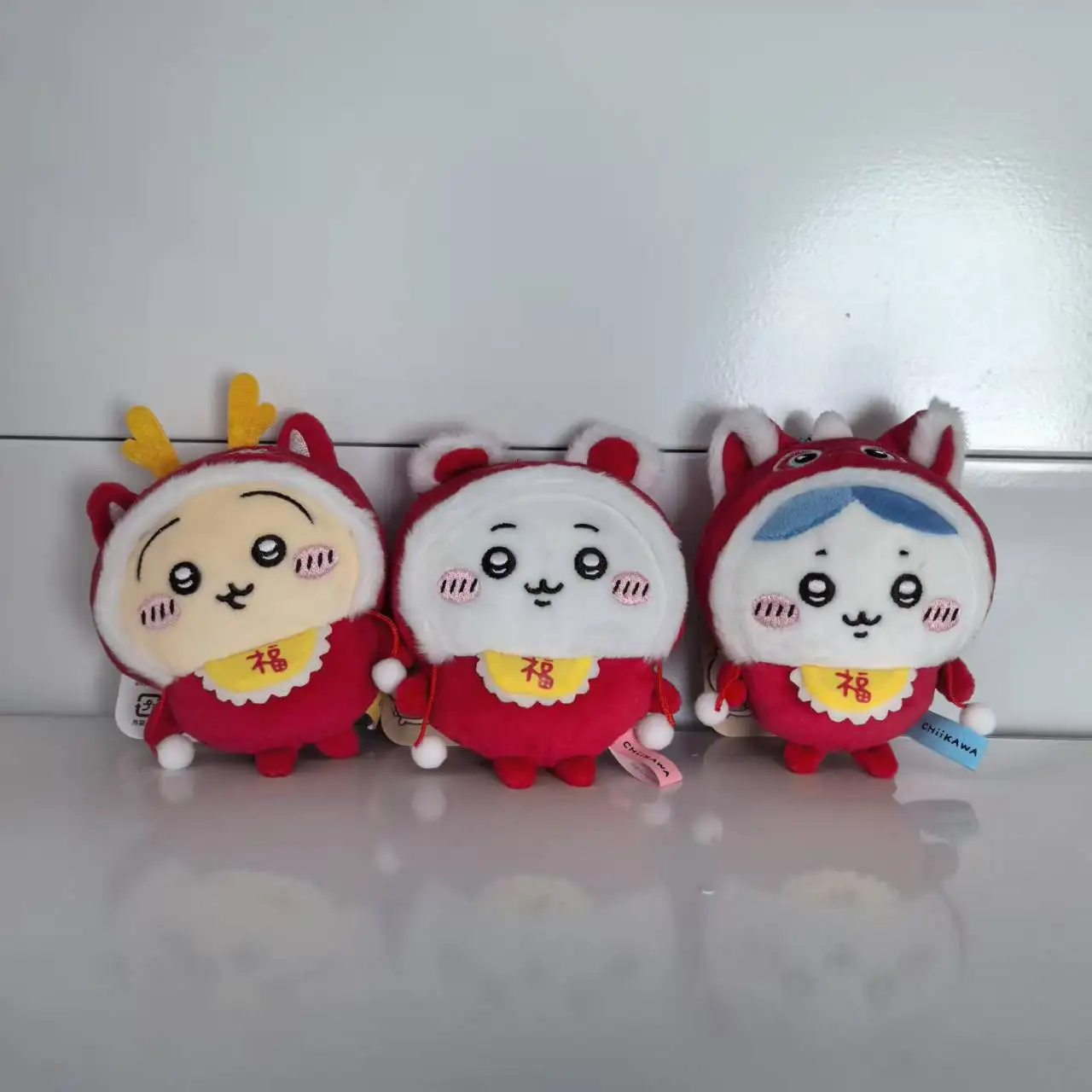 카와이 치이카와 하치와레 우사기 10cm 사자춤 인형 가방 귀여운 펜던트, 열쇠고리, 선물로 적합