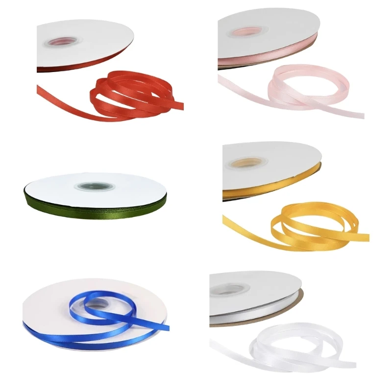Tear Resistant Polyester Ribbon 6mm Width 1 Yard Spool For Professional Decorators And DIY Enthusiasts